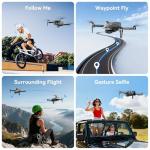 GPS Drone with Camera for Adults 4k,Brushless Motor, Auto Return Home, Follow Me,Optical Positioning,5G FPV Video Transmission,120°FOV Camera, 90°Adjustable Lens,2Batteries, Carrying Case,Under249g