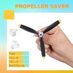 Jenaai 3 Sets RC Plane Propeller 3 Blade Propeller Compatible with F4U 761-8 761-9 761-16 T28 P47 Fighter Remote Control, Radio Controlled Plane with Adapters(400 mm)
