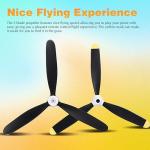 Jenaai 3 Sets RC Plane Propeller 3 Blade Propeller Compatible with F4U 761-8 761-9 761-16 T28 P47 Fighter Remote Control, Radio Controlled Plane with Adapters(400 mm)