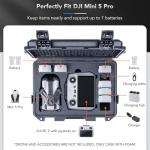 Lykus Titan MM510 Waterproof Hard Case for DJI Mini 5 Pro and RC2/RC-N3, Support up to 7 batteries [CASE ONLY]
