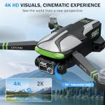 GPS Drones with Camera for Adults 4K, 100-Min Flight Time with 2 Batteries, 2K/30fps Video, 5.7-inch FPV Screen, RC Quadcopter, GPS Follow, Auto Return, Beginner Mode, Foldable RC Drones ZY90 PRO