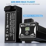 GPS Drones with Camera for Adults 4K, 100-Min Flight Time with 2 Batteries, 2K/30fps Video, 5.7-inch FPV Screen, RC Quadcopter, GPS Follow, Auto Return, Beginner Mode, Foldable RC Drones ZY90 PRO