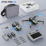 GPS Drones with Camera for Adults 4K, 100-Min Flight Time with 2 Batteries, 2K/30fps Video, 5.7-inch FPV Screen, RC Quadcopter, GPS Follow, Auto Return, Beginner Mode, Foldable RC Drones ZY90 PRO
