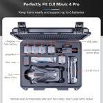Lykus Titan M400 Waterproof Hard Case for DJI Mavic 4 Pro, DJI RC Pro 2/RC2, Fits up to 6 Batteries and Accessories in Fly More Combo/Creator Combo [CASE ONLY]