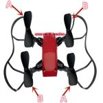 Mini quadcopter propeller, remote control aircraft propeller, mini propeller suitable for small and medium-sized unmanned aerial vehicles, 20 propeller props, 35, 37, 42, 46 mm, etc. (46mm/1.8in（黑色）)