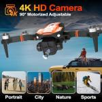 LE-IDEA GPS Drone with Camera for Adults, Professional 4K Camera Drone with Brushless Motor Auto Return Home Follow Me RC Quadcopter for Beginners Foldable IDEA12GPS Toys Gifts Under 249g