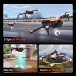 LE-IDEA GPS Drone with Camera for Adults, Professional 4K Camera Drone with Brushless Motor Auto Return Home Follow Me RC Quadcopter for Beginners Foldable IDEA12GPS Toys Gifts Under 249g