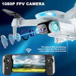 Oddire Drone with Camera - Drones for Adults with 2 Batteries, Carrying Case, 1080P HD Foldable Drone with Stable Hover, Trajectory Flight, Gravity Control, One Key Take Off/Land, 3D Flip, Toys