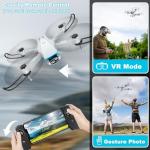 Oddire Drone with Camera - Drones for Adults with 2 Batteries, Carrying Case, 1080P HD Foldable Drone with Stable Hover, Trajectory Flight, Gravity Control, One Key Take Off/Land, 3D Flip, Toys