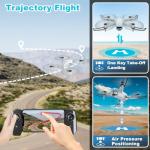 Oddire Drone with Camera - Drones for Adults with 2 Batteries, Carrying Case, 1080P HD Foldable Drone with Stable Hover, Trajectory Flight, Gravity Control, One Key Take Off/Land, 3D Flip, Toys