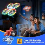 Mini Drone for Kids and Beginners, RC Quadcopter Drone with Colorful Light, One Key Start, Altitude Hold, Headless Mode, 3D Flips, Indoor RC Helicopter Toy for Boys and Girls