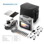 RAIGNV S119 4K Drone with Camera for Adults, GPS Auto Return, Obstacle Avoidance, Brushless Motor, 5G Screen Remote, 3 Batteries 75 Min Flight, Dual Camera 120° Wide-Angle, 2000M Range, 120M Altitude FPV Quadcopter