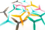 [20 pcs] GEMFAN 5" Propeller 51466V2, 5 inch High Performance 3-Blades Props for FPV Drone RC Models 10CW 10CCW, 5 Color Mix