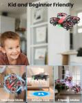 SIMREX Mini Drone for Kids & Beginners, RC Quadcopter with Altitude Hold, 3 Speed Modes, One Key Takeoff/Landing, Headless Mode, Cool LED Lights, Stunt Flip, Ideal Christmas Birthday Gift Toy(Red)