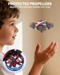 SIMREX Mini Drone for Kids & Beginners, RC Quadcopter with Altitude Hold, 3 Speed Modes, One Key Takeoff/Landing, Headless Mode, Cool LED Lights, Stunt Flip, Ideal Christmas Birthday Gift Toy(Red)