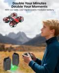 SIMREX Mini Drone for Kids & Beginners, RC Quadcopter with Altitude Hold, 3 Speed Modes, One Key Takeoff/Landing, Headless Mode, Cool LED Lights, Stunt Flip, Ideal Christmas Birthday Gift Toy(Red)