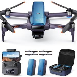 Veeniix Drones with Camera for Adults 4K, Gimbal & EIS 4K/30FPS Professional Drone, 70Min Flight with 2 Batteries, 10000ft FPV Video Transmission, Integrated FAA Remote ID, Beginner Friendly
