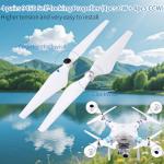 JUSTHERE 4 Pairs 9450 Self Tightening Drone Propeller(4CW+4CCW) for DJI Phantom 2/3/3PRO, Low Noise Propeller, Replacement Parts for Drone Blades