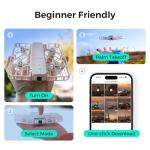 HOVERAir X1 Drone with Camera, Self-Flying Camera Drone with Follow Me Mode, Foldable Mini Drone with HDR Video Capture, Palm Takeoff, Intelligent Flight Paths, Hands-Free Control White (Combo)