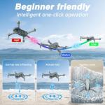 FPV Drone with Camera 1080P HD - Foldable RC Quadcopter for Adults Beginners Kids, Voice Control, Gesture Selfie, Headless Mode, 2 Batteries 30 Min Long Flight Time, Portable Travel Case, Beginner Friendly Drone