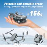 FPV Drone with Camera 1080P HD - Foldable RC Quadcopter for Adults Beginners Kids, Voice Control, Gesture Selfie, Headless Mode, 2 Batteries 30 Min Long Flight Time, Portable Travel Case, Beginner Friendly Drone