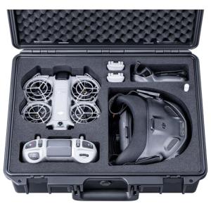 Lykus Titan N210 Waterproof Hard Case for DJI Neo 2 Motion Combo, Goggles N3/3, RC Motion 3, FPV Controller 3, Support up to 8 batteries [CASE ONLY]