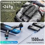 CrazyNov Drone with Camera, 1080P HD FPV Foldable Drone with Brushless Motor Optical Flow, One Key Take Off/Land, 360° Flip, Waypoint Fly, Gesture Selfie, 2 Batteries, Mini Drones for Kids Beginners