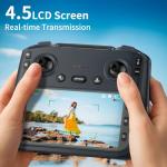F180 Drones with 4K Camera Adults 4.5" LCD RC Screen, Follow Me Professional Drone GPS Auto Return Home, 5GHz FPV Real-Time RC Quadcopter Dron for Beginner, SD Card, Long Flight Time Under 249g