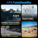 Tolatoyus Drones with Camera for Adults 4K, GPS Drone with 4.5” LCD Screen Controller Follow Me Auto Return 5G Long Range Transmission Foldable FPV Drone for Beginners Under 249g