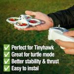 2 Pairs of Avan Props – 4-Blade 40mm Propeller Set fit for EMAX Propeller Tinyhawk I, Tinyhawk II, FPV Racing Drone Parts, Indoor Flying 08025 Motor Accessories, Paddle Spare NOT for Tinyhawk III