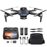 Drone with 2K HD Camera for Adults, GPS Drone with Screen on Controller, 64 Mins Flight, Long Range Transmission, 3 Speed Adjustable, Follow Me, AI Track, AI Night Shot, Auto Return, Lightweight and Foldable RC Drones for Beginner Toy Gifts, Under 249g
