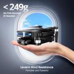 Drone with 2K HD Camera for Adults, GPS Drone with Screen on Controller, 64 Mins Flight, Long Range Transmission, 3 Speed Adjustable, Follow Me, AI Track, AI Night Shot, Auto Return, Lightweight and Foldable RC Drones for Beginner Toy Gifts, Under 249g