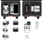Hard Case for DJI Mini 4 Pro: IP67 Waterproof Carrying Cases for Mini 4/3 Pro/3 Drone Fly More Combo RC 2/RC Smart Controller | Storage Box for Batteries Charger Propellers Accessories (Case Only)