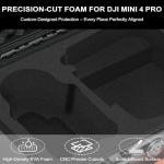 Hard Case for DJI Mini 4 Pro: IP67 Waterproof Carrying Cases for Mini 4/3 Pro/3 Drone Fly More Combo RC 2/RC Smart Controller | Storage Box for Batteries Charger Propellers Accessories (Case Only)