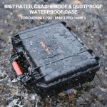 Hard Case for DJI Mini 4 Pro: IP67 Waterproof Carrying Cases for Mini 4/3 Pro/3 Drone Fly More Combo RC 2/RC Smart Controller | Storage Box for Batteries Charger Propellers Accessories (Case Only)