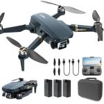 2650 ft Control Range Super Endurance Foldable Drone with Camera for Beginners–60+ min Flight Time, WiFi Quadcopter with 4K HD Camera, Brushless Motor, Auto Hover, Follow Me (3 Batteries)