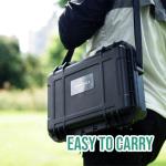 INNVO Drone Case for DJI Mini 4K/2/2SE Fly More Combo & All Accessories, Waterproof Hard Plastic Carrying Case with Custom Foam Insert, Shoulder Strap and Mesh Pocket for Travel Transport Black