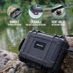 INNVO Drone Case for DJI Mini 4K/2/2SE Fly More Combo & All Accessories, Waterproof Hard Plastic Carrying Case with Custom Foam Insert, Shoulder Strap and Mesh Pocket for Travel Transport Black