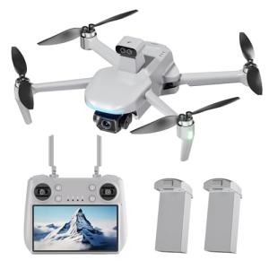 45%CODE Bingchat Touch Screen Remote Drones with Camera for Adults 4k, Obstacle Avoidance for Beginners, 3 Axis Gimbal for Photography, 19000FT Long Control, GPS Follow Me, Auto Return, Cool Flash Lights, 70 Mins Long Flight, 50x Zoom