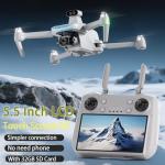 45%CODE Bingchat Touch Screen Remote Drones with Camera for Adults 4k, Obstacle Avoidance for Beginners, 3 Axis Gimbal for Photography, 19000FT Long Control, GPS Follow Me, Auto Return, Cool Flash Lights, 70 Mins Long Flight, 50x Zoom