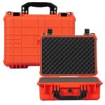 Jack Boss 16x 12.8x 6.8 Inch Hard Case, Portable Weather Waterproof Protective Camera Case with Customizable Foam, Fit Use of Drones, Camera, Equipments, Orange
