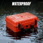 Jack Boss 16x 12.8x 6.8 Inch Hard Case, Portable Weather Waterproof Protective Camera Case with Customizable Foam, Fit Use of Drones, Camera, Equipments, Orange