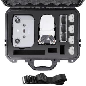 PONYRC Mini 4K Case, IP67 Waterproof Hard Travel Carrying Case for DJI Mini 4K/ 2/2 SE Fly More Combo Drone & Accessories