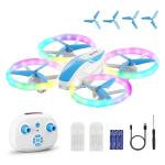 Mini Drone for Kids and Beginners with Fancy LED & Altitude Hold,Birthday Gift for Boys Girls,RC Drone with Propeller Protection,360°Flips,3 Speed Mode,Indoor Outdoor Mini Quadcopter Toy