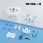 Mini Drone for Kids and Beginners with Fancy LED & Altitude Hold,Birthday Gift for Boys Girls,RC Drone with Propeller Protection,360°Flips,3 Speed Mode,Indoor Outdoor Mini Quadcopter Toy