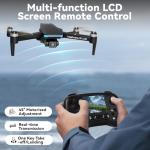 Toladrone TD31LCD Drone with Camera for Adults, Drones with LCD Screen Remote Control, Real-time Transmission, Brushless Motor, Fine Tuning Function, Headless Mode, Foldable Drone for Beginners