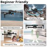 Toladrone TD31LCD Drone with Camera for Adults, Drones with LCD Screen Remote Control, Real-time Transmission, Brushless Motor, Fine Tuning Function, Headless Mode, Foldable Drone for Beginners