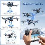 AXNEN Mini Drone with HD Camera, Upgraded Tablet LCD Screen, Professional Dron with Brushless Motors, 2 Batteries, Carrying Case, Foldable Quadcopter for Auto Return, Follow Me, Waypoints, for Beginners, Teens and Adults