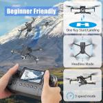 Weavixol Drone With Camera For Beginner 1080p, Brushless Drones With Screen On Controller, No FAA, Under 249g, Beginner Drone With Altitude Hold, One Key Take Off/Land, 360 Flips,Trajectory Flight, 2 Batteries