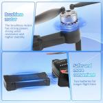 Drone With 4K HD Dual Camera,RC Quadcopter with 2 Batteries,Altitude Hold, One Key Take Off/Landing,Gesture Selfie,Waypoint Fly,Headless Mode,3D Flip,3 Speeds Modes,Drones Gift for Beginners. (Black)